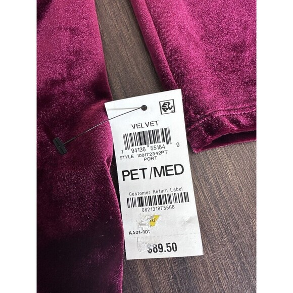 I.N.C. International Concepts Women's Velvet Wrap Mini Dress Red Burgundy P M - Picture 8 of 12